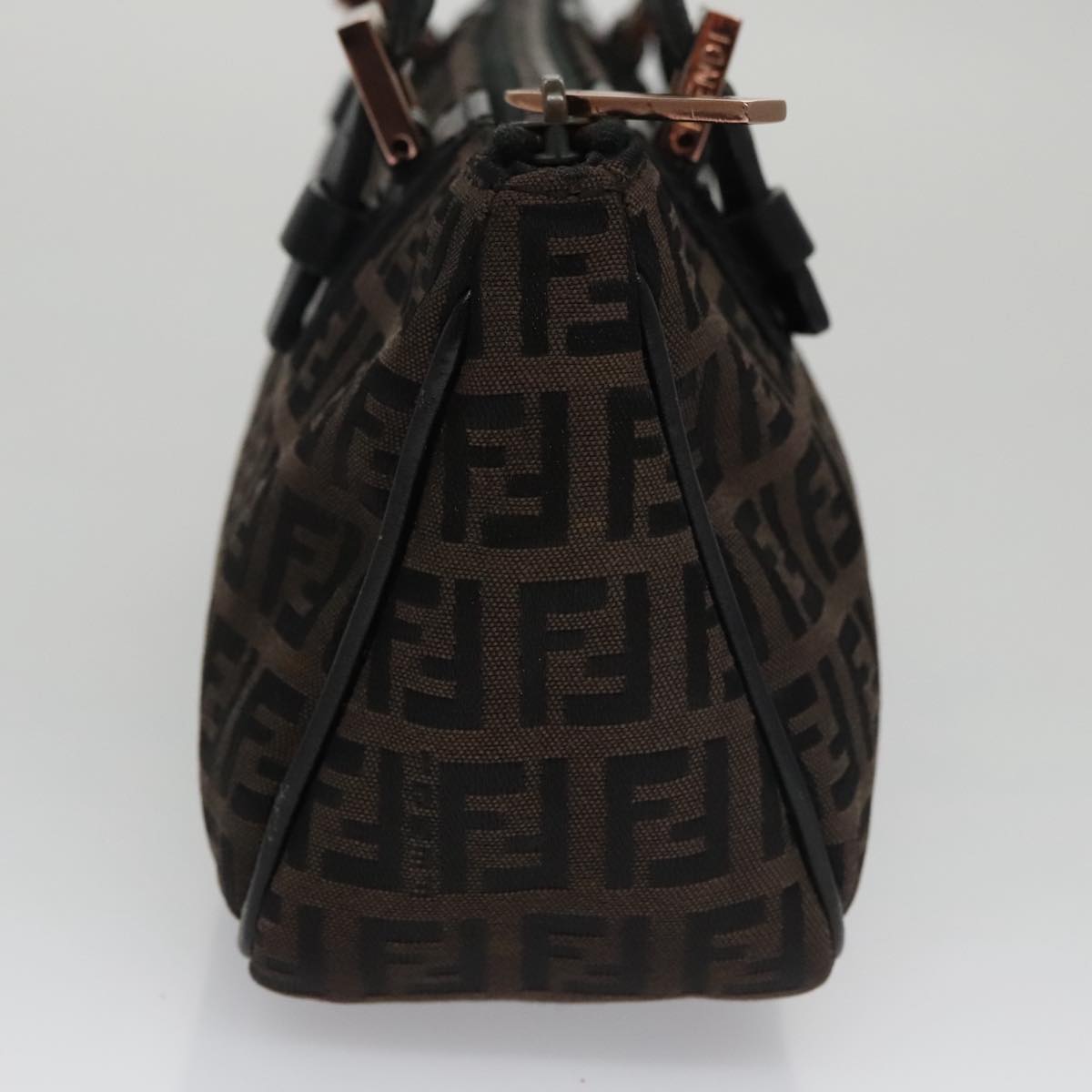 FENDI Zucchino Canvas Hand Bag Brownyk16172