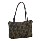 FENDI Zucca Canvas Tote Bag Brown Blackyk16182