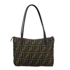 FENDI Zucca Canvas Tote Bag Brown Blackyk16182