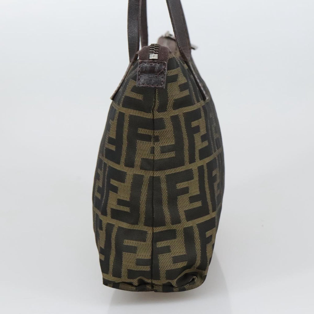 FENDI Zucca Canvas Tote Bag Brown Blackyk16182
