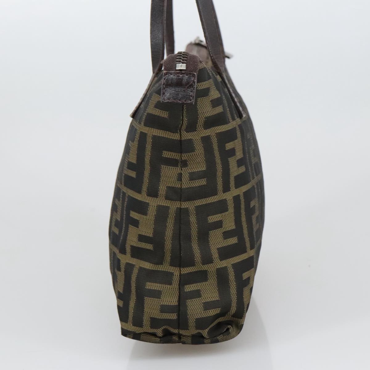 FENDI Zucca Canvas Tote Bag Brown Blackyk16182