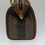 FENDI Pecan Canvas Mini Hand Bag Brown Blackyk16320