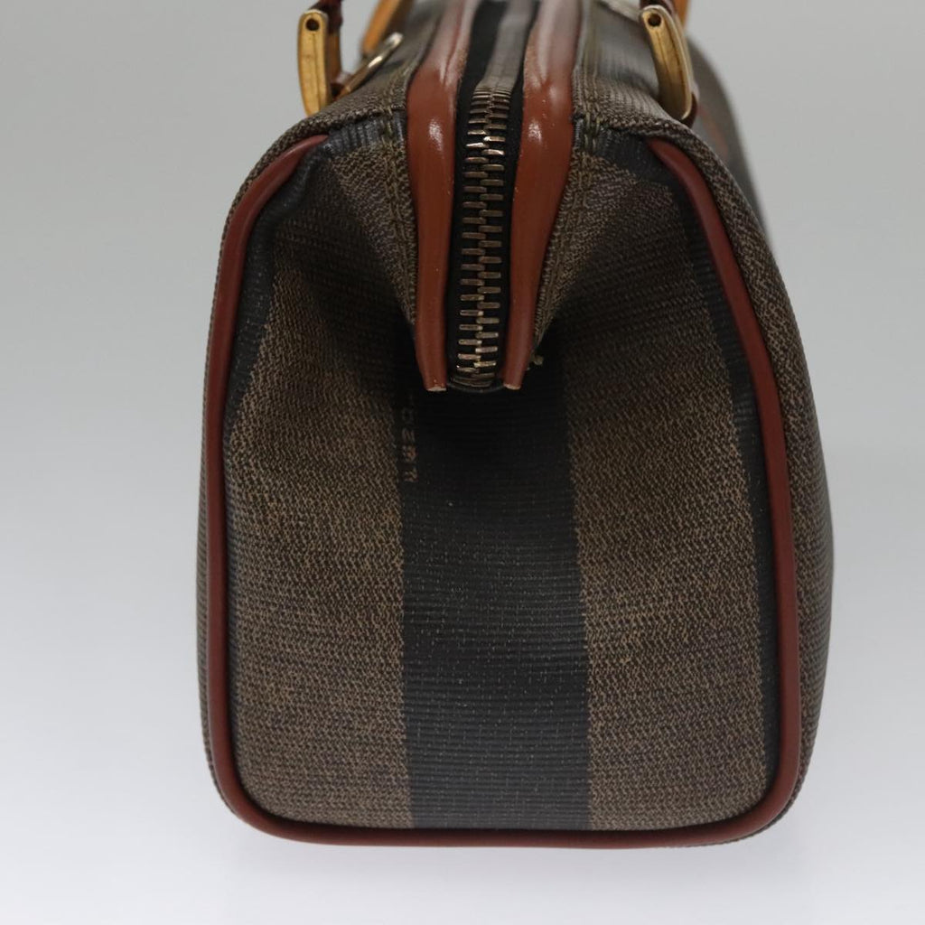 FENDI Pecan Canvas Mini Hand Bag Brown Blackyk16320