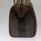 FENDI Pecan Canvas Mini Hand Bag Brown Blackyk16320