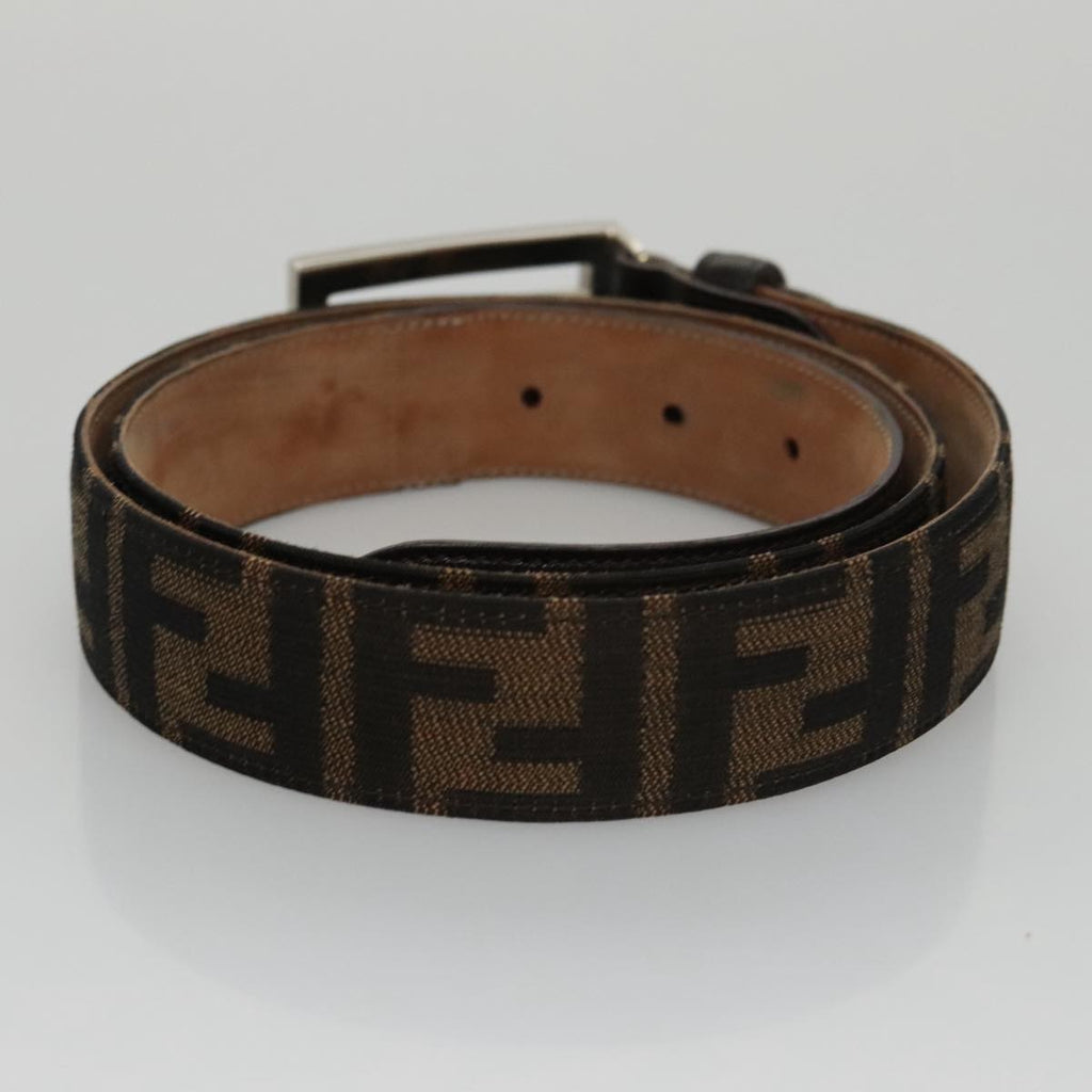 FENDI Zucca Canvas Belt 32.3""-36.2"" Brownyk16363