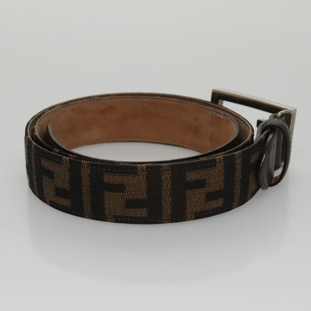 FENDI Zucca Canvas Belt 32.3""-36.2"" Brownyk16363