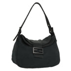 FENDI Mamma Baguette Shoulder Bag cotton Grayyk16404