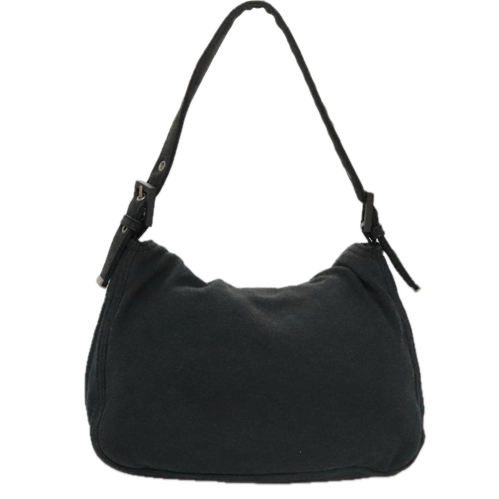 FENDI Mamma Baguette Shoulder Bag cotton Grayyk16404