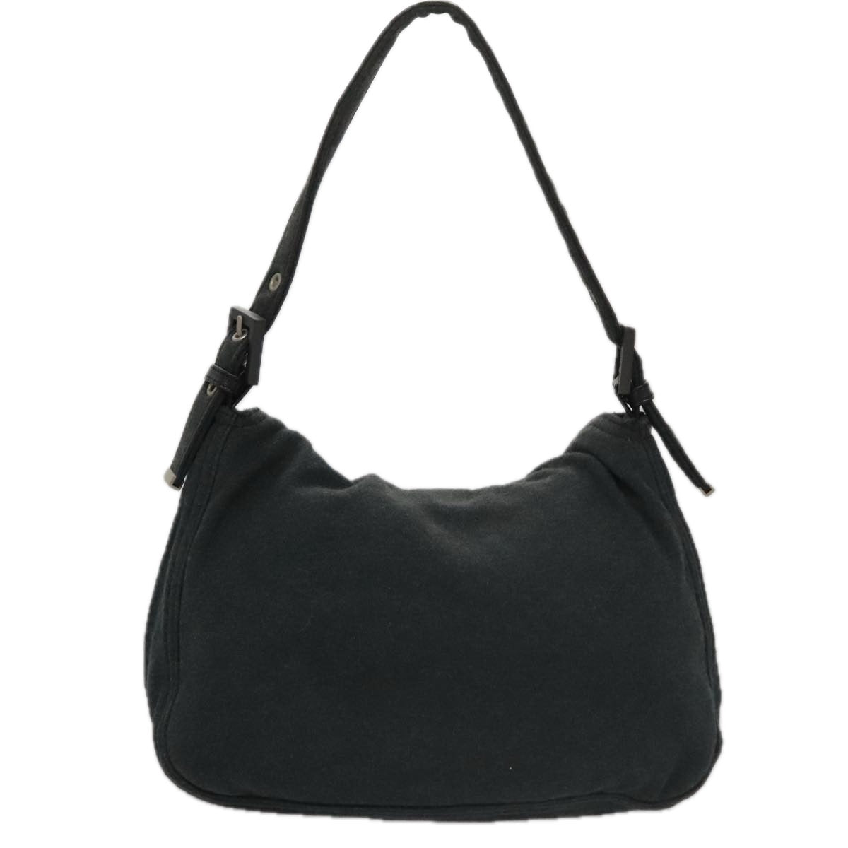 FENDI Mamma Baguette Shoulder Bag cotton Grayyk16404