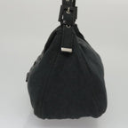 FENDI Mamma Baguette Shoulder Bag cotton Grayyk16404