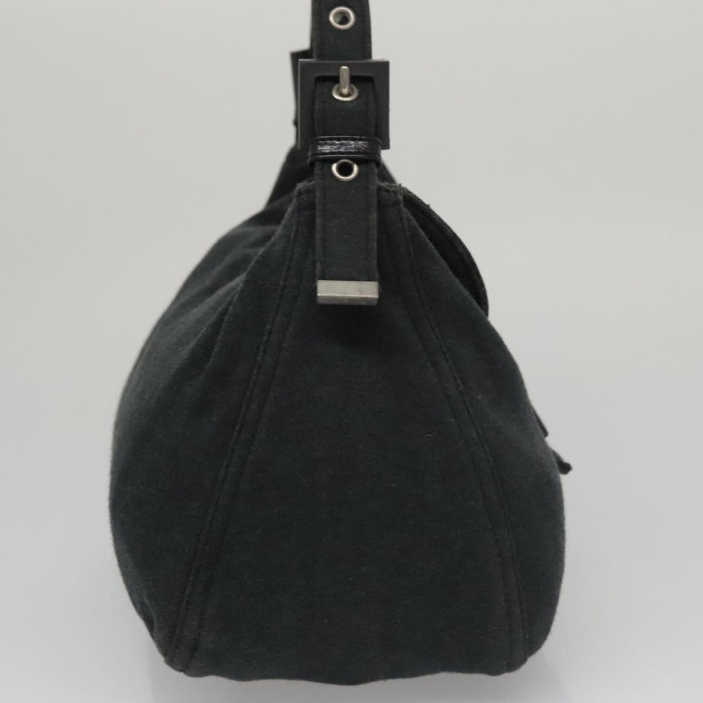 FENDI Mamma Baguette Shoulder Bag cotton Grayyk16404