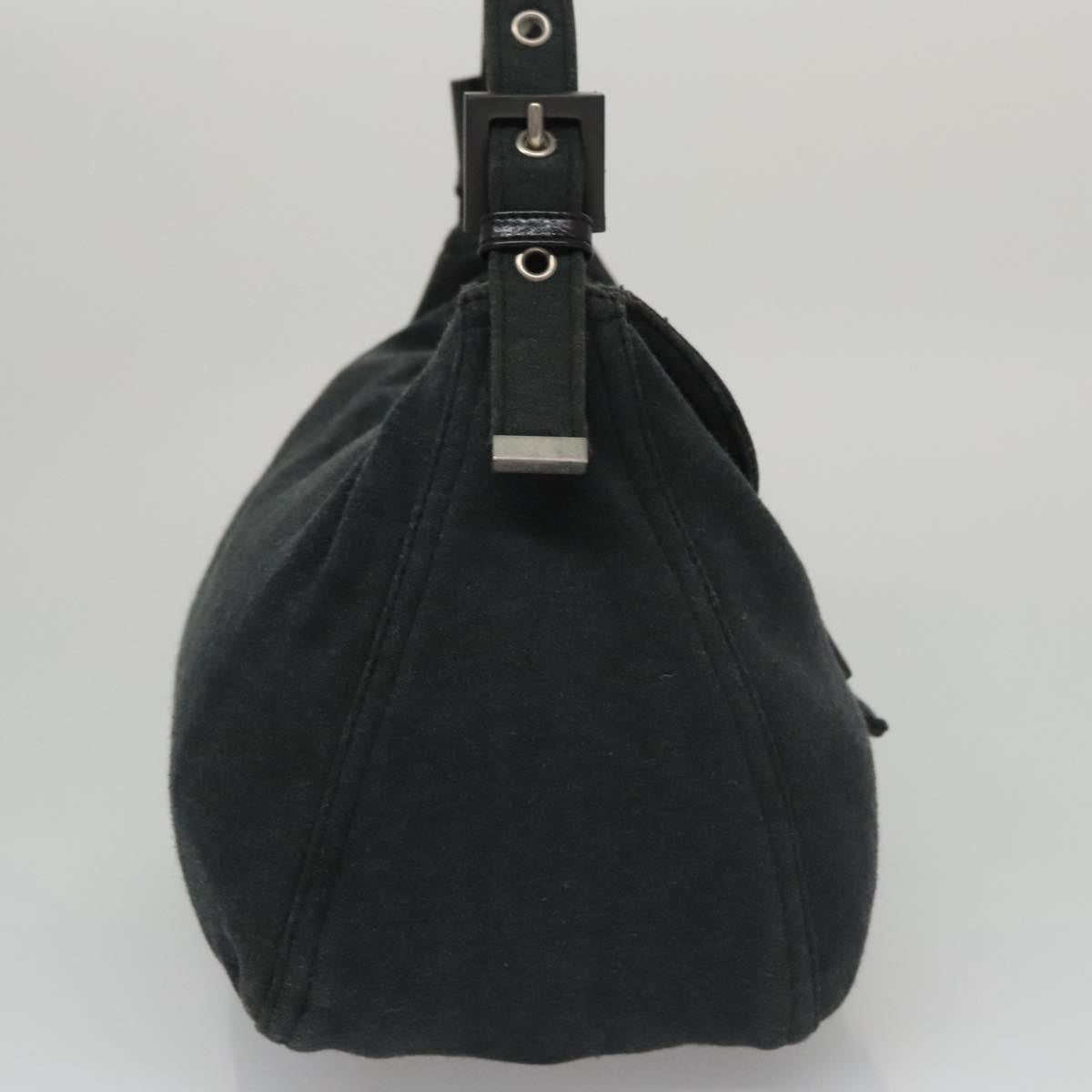 FENDI Mamma Baguette Shoulder Bag cotton Grayyk16404