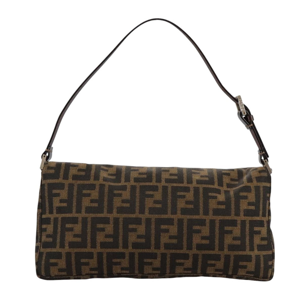 FENDI Zucca Canvas Hand Bag Brown Blackyk16512