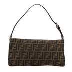 FENDI Zucca Canvas Hand Bag Brown Blackyk16512