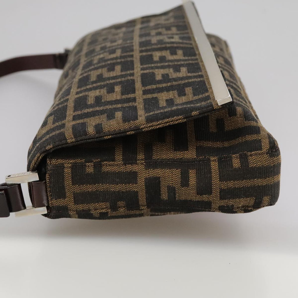 FENDI Zucca Canvas Hand Bag Brown Blackyk16512