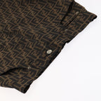 FENDI Zucca Canvas Skirt 38 Black Brownyk16561