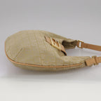 FENDI Zucchino Canvas Shoulder Bag Beigeyk16869