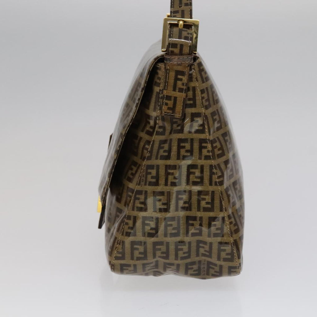 FENDI Zucchino Canvas Mamma Baguette Shoulder Bag Beigeyk17049A