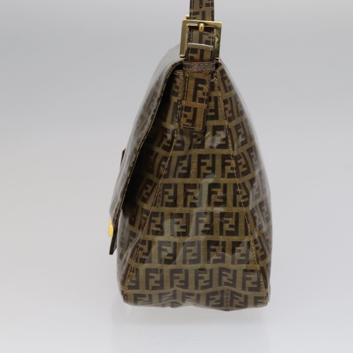 FENDI Zucchino Canvas Mamma Baguette Shoulder Bag Beigeyk17049A