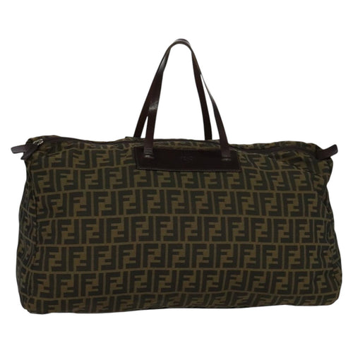 FENDI Zucca Canvas Tote Bag Brown Blackyk17053