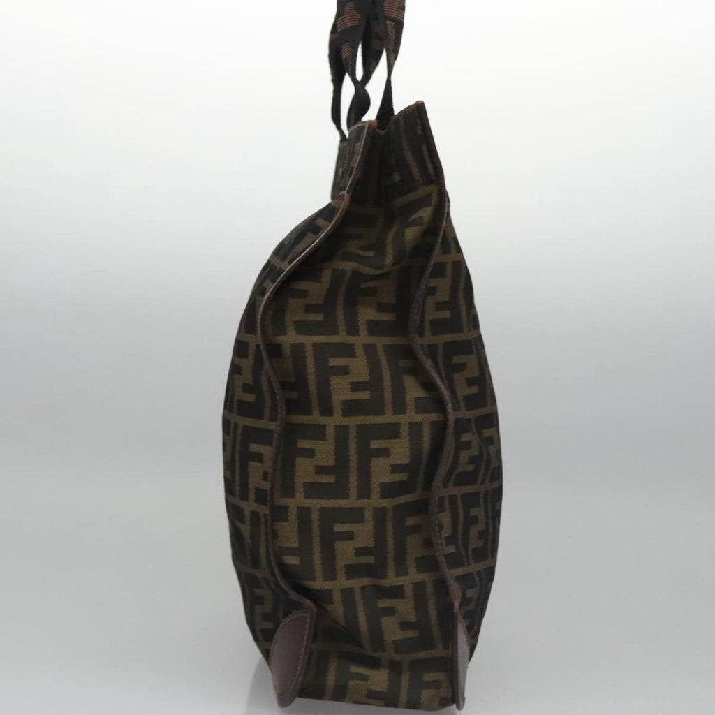 FENDI Zucca Canvas Tote Bag Brown Blackyk17054