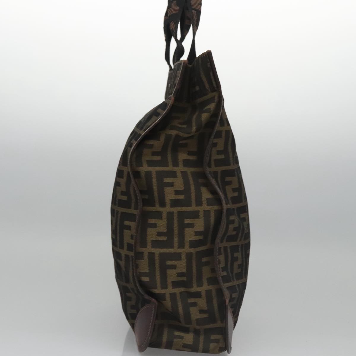 FENDI Zucca Canvas Tote Bag Brown Blackyk17054