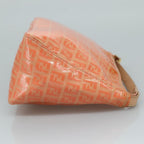 FENDI Zucchino Canvas Hand Bag Enamel Orange Goldyk17094