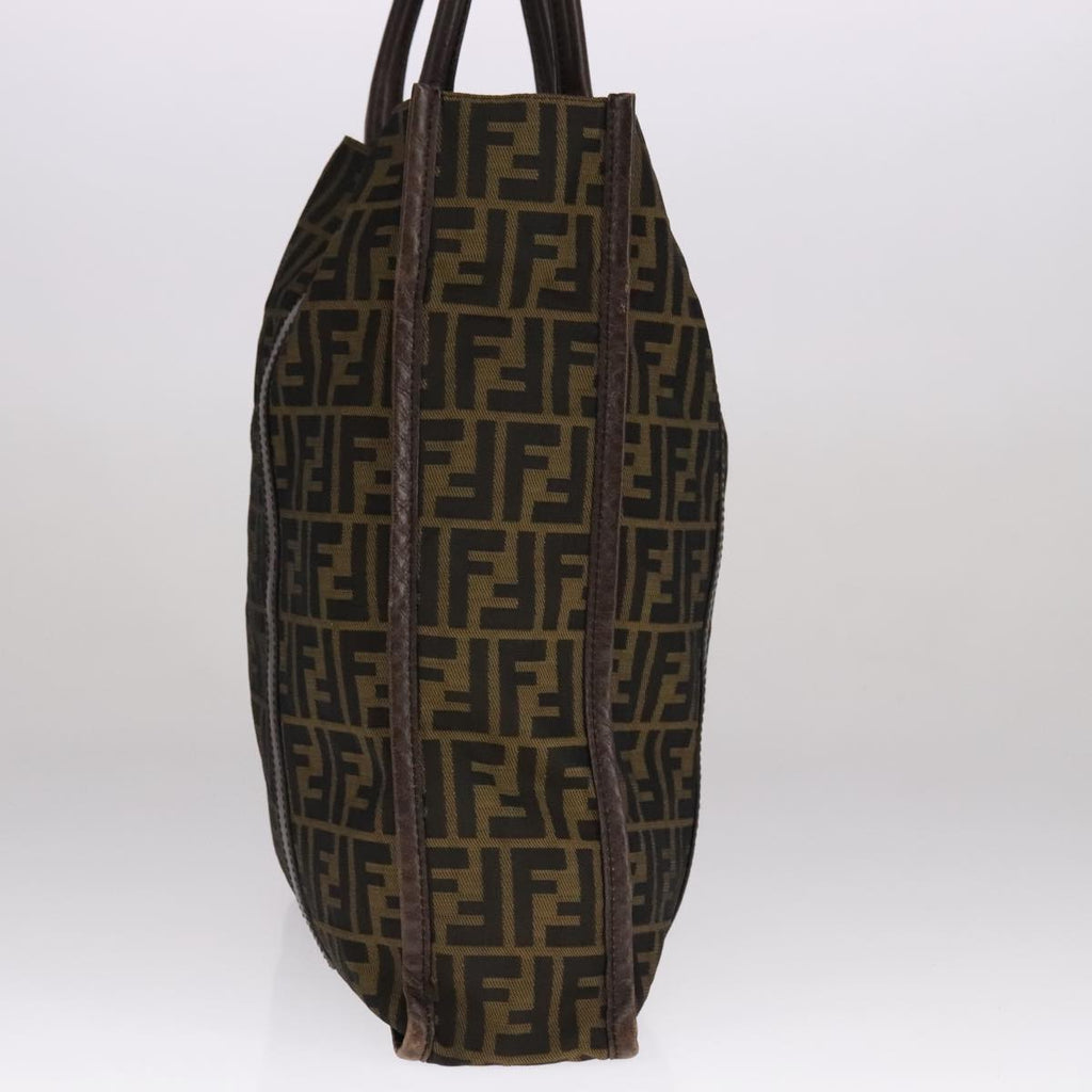 FENDI Zucca Canvas Tote Bag Brown Blackyk17127