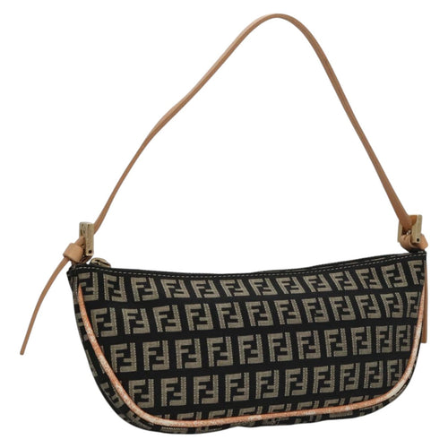 FENDI Zucchino Canvas Accessory Pouch Blackyk17236