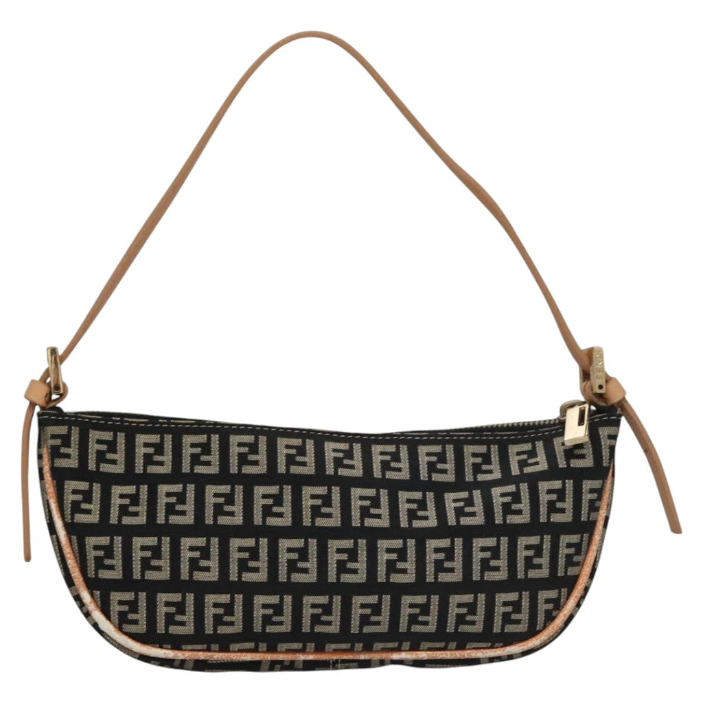 FENDI Zucchino Canvas Accessory Pouch Blackyk17236