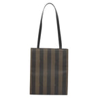FENDI Pecan Canvas Tote Bag Brown Blackyk17395
