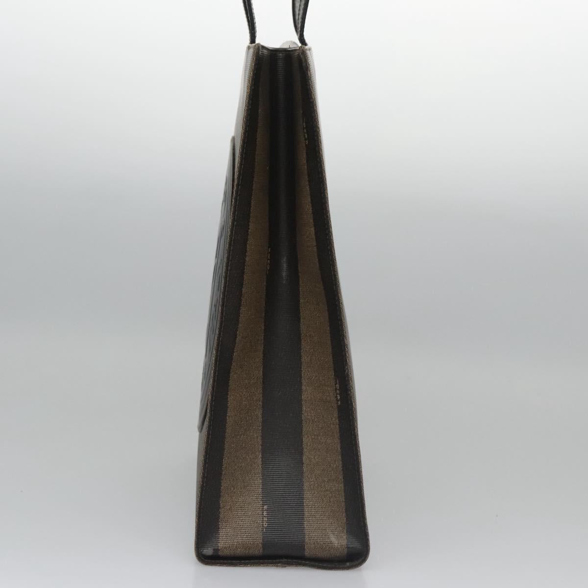 FENDI Pecan Canvas Tote Bag Brown Blackyk17395