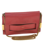 Chloe Chain Shoulder Bag Leather 2way Pink yk6115