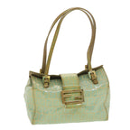 FENDI Zucchino Canvas Hand Bag Blue  yk6199B