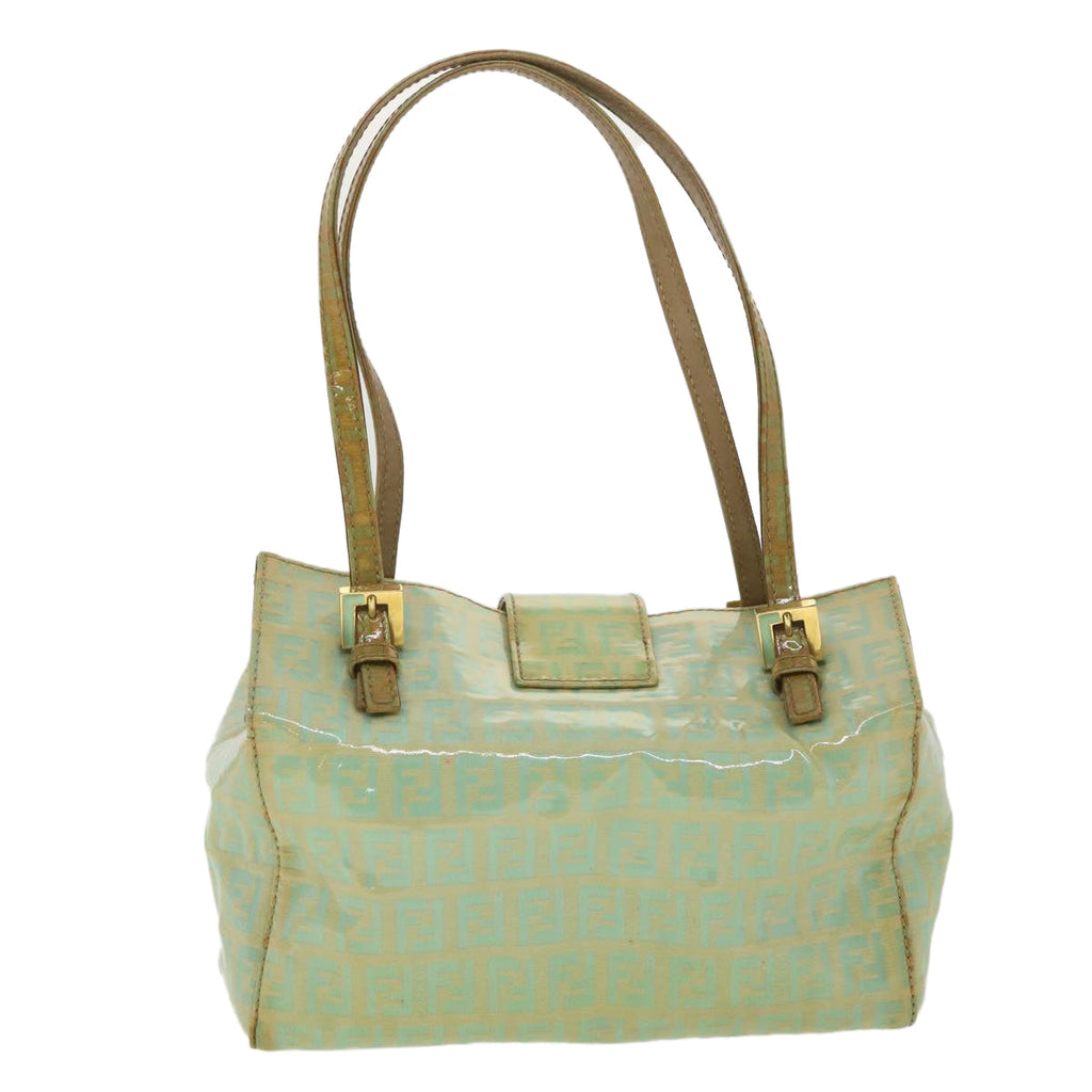 FENDI Zucchino Canvas Hand Bag Blue  yk6199B