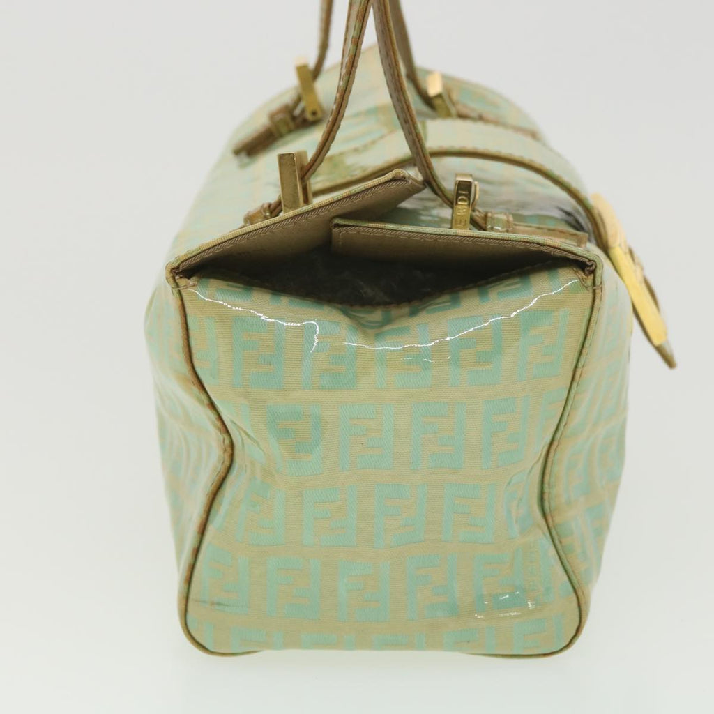 FENDI Zucchino Canvas Hand Bag Blue  yk6199B