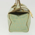 FENDI Zucchino Canvas Hand Bag Blue  yk6199B