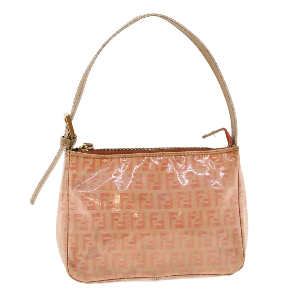 FENDI Zucchino Canvas Hand Bag Patent leather Orange 010.26810.018yk6878B