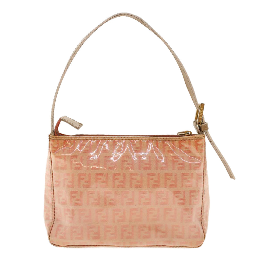 FENDI Zucchino Canvas Hand Bag Patent leather Orange 010.26810.018yk6878B