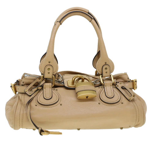 Chloe Paddington Shoulder Bag Leather Beige yk7281