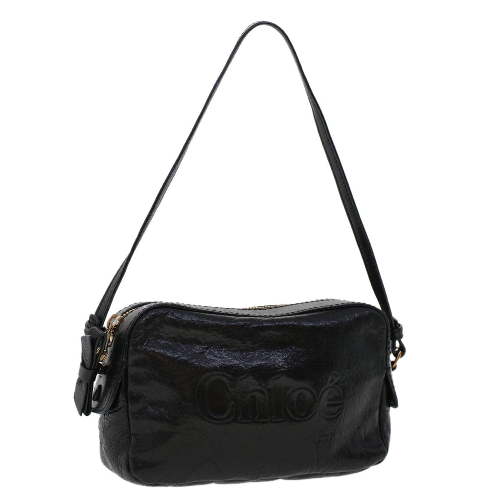 Chloe Shoulder Bag Leather Black 03-12-51-65-5955 yk7634