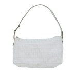 FENDI Zucchino Canvas Shoulder Bag Nylon Silveryk7899