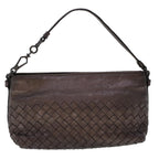 BOTTEGA VENETA INTRECCIATO Accessory Pouch Leather Brown Auth yk7931B