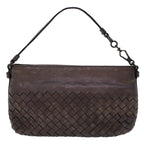 BOTTEGA VENETA INTRECCIATO Accessory Pouch Leather Brown Auth yk7931B