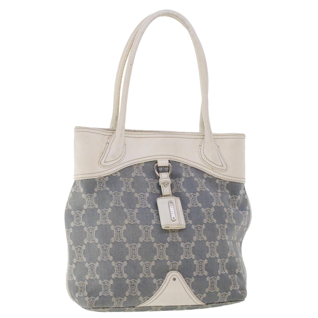 CELINE Paris Macadam Canvas Tote Bag Blue 7968