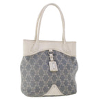 CELINE Paris Macadam Canvas Tote Bag Blue 7968