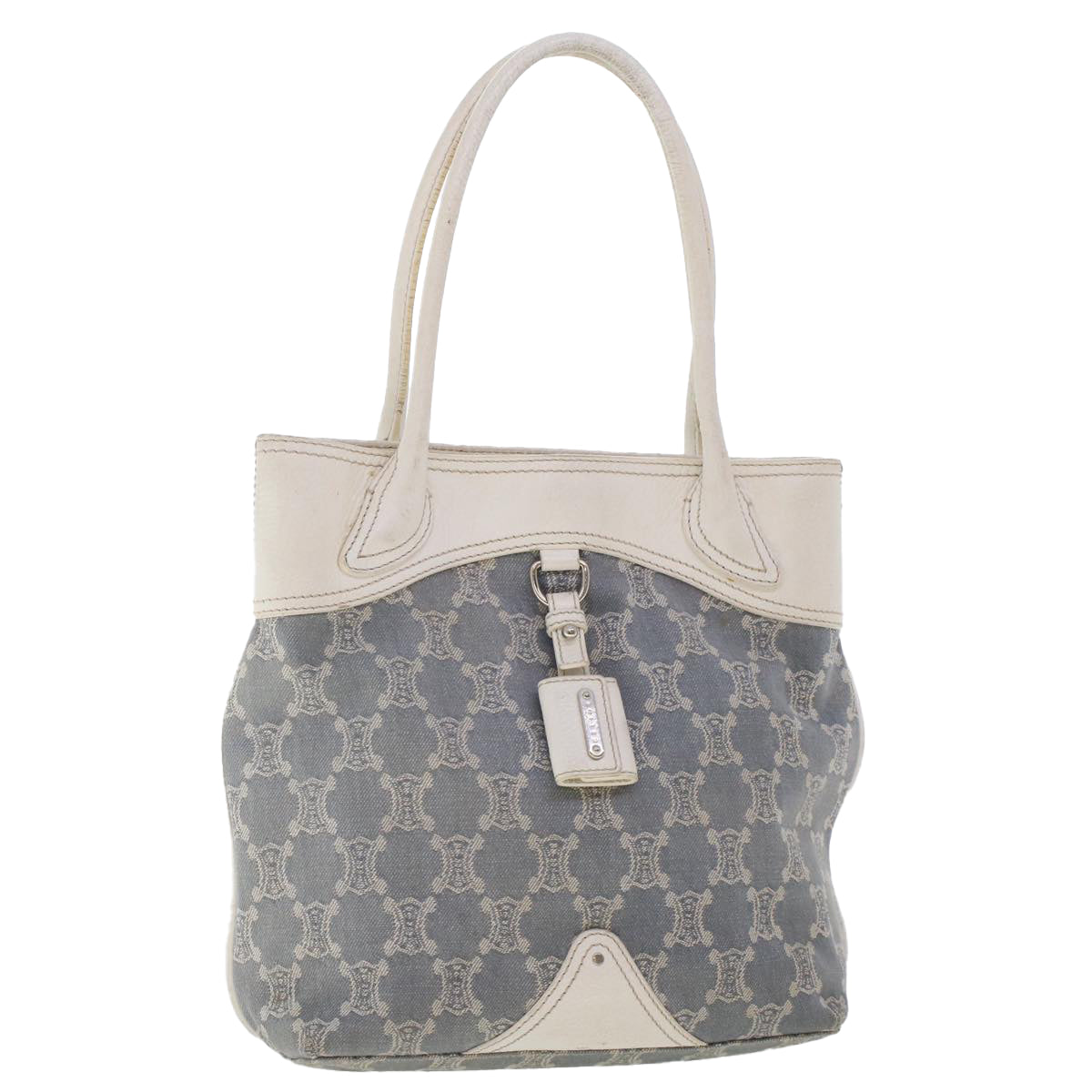 CELINE Paris Macadam Canvas Tote Bag Blue 7968