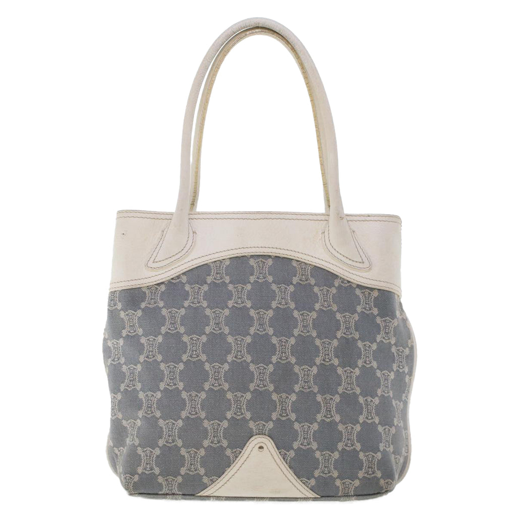 CELINE Paris Macadam Canvas Tote Bag Blue 7968