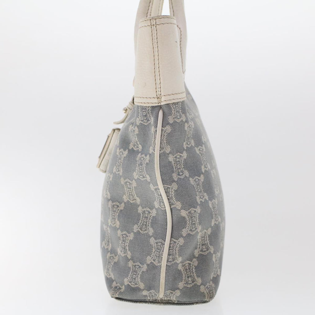 CELINE Paris Macadam Canvas Tote Bag Blue 7968