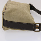 CELINE C Macadam Canvas Shoulder Bag Beige 7996B